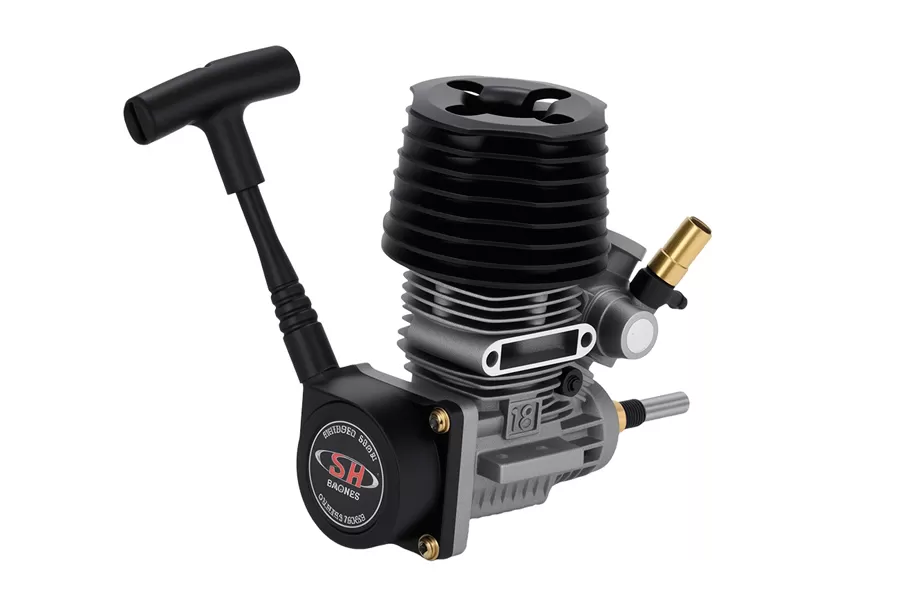 Moteur d'échappement latéral. 18(2.74cc) avec arbre SG/démarreur/prise de préchauffage/glissière pour voiture 1/10 Nitro RC # P0014