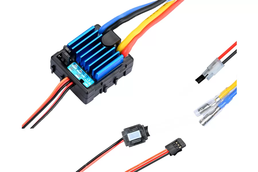 Contrôleur de vitesse électronique ESC brossé 60A pour voiture électrique RC à 1/10 échelle # H0123