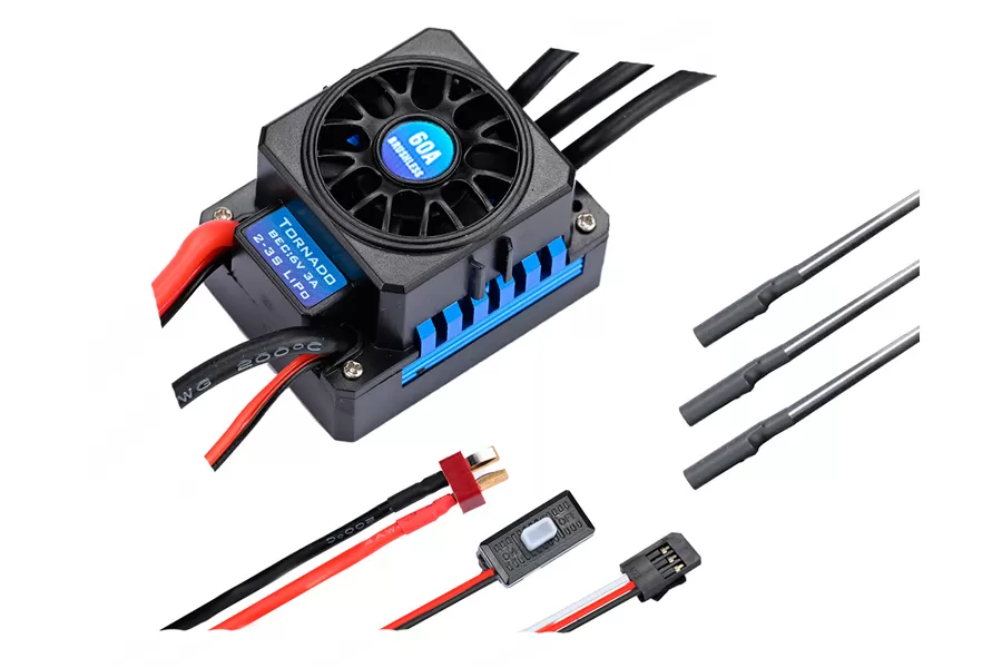 Contrôleur de vitesse électronique ESC sans balais 60A pour voiture électrique RC à 1/10 échelle # H0082