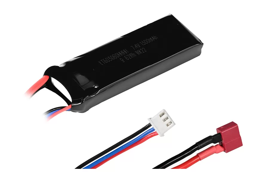 7.4V 1300mAH 2S Lipo batterie pour VRX 1/16 et 1/18 échelle sans balais modèle RC voiture VRX # H0060