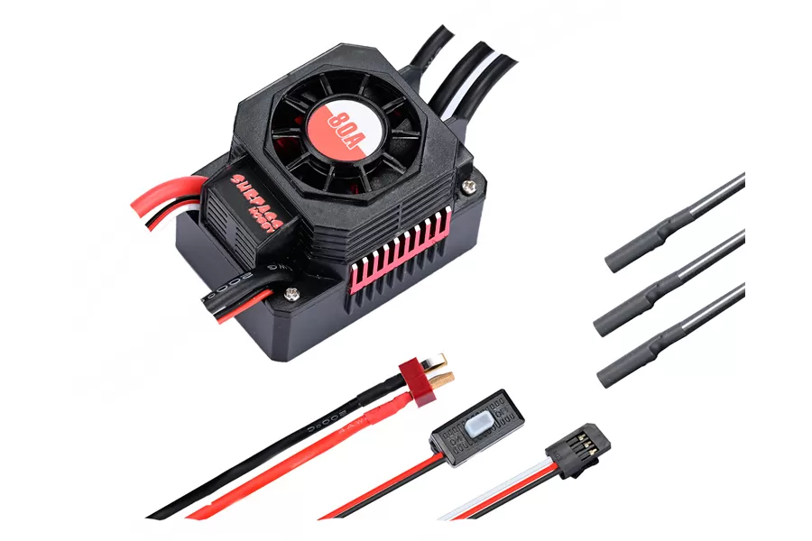 Contrôleur de vitesse électronique ESC sans balais 80A pour voiture électrique RC à 1/8 échelle #85261