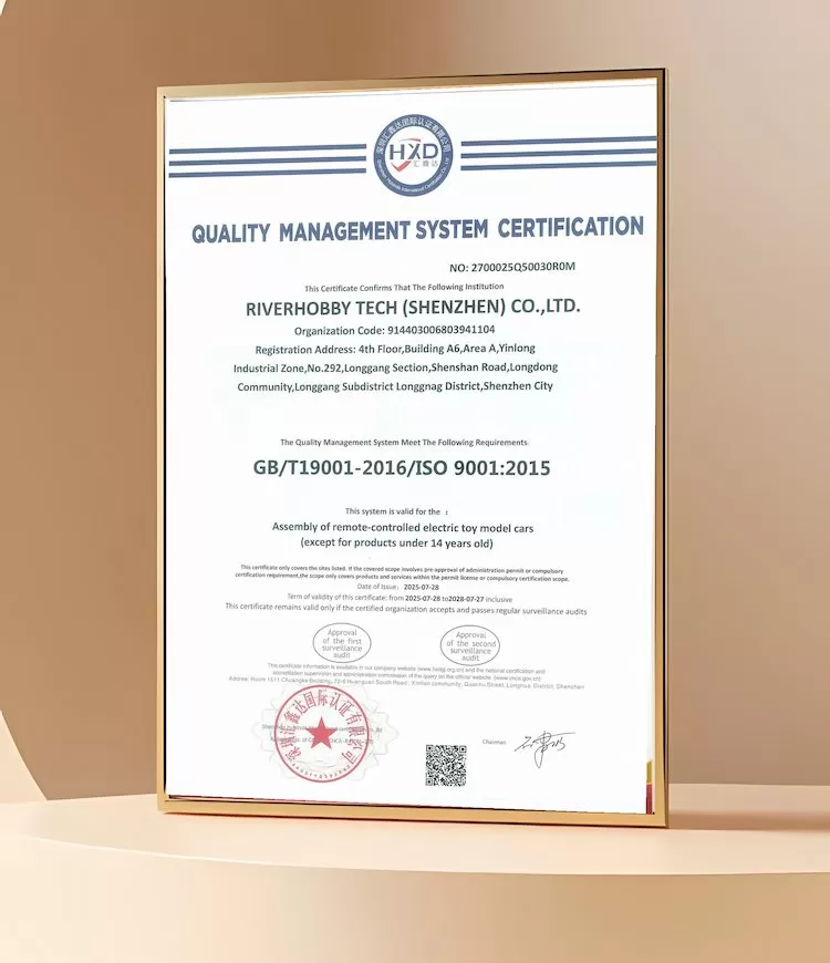 Fabricant RC certifié ISO 9001