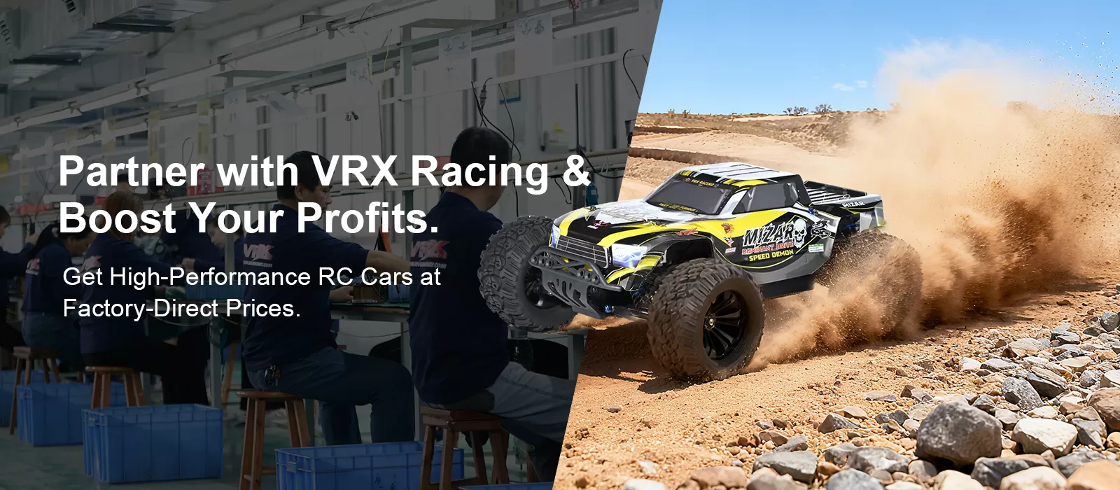 Page d'atterrissage de la publicité VRX