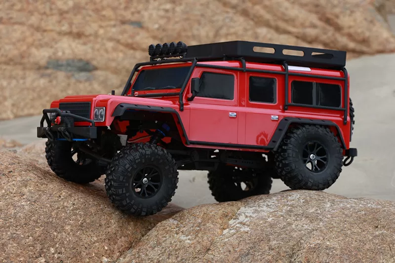 Crawler électrique tout-terrain à 10 échelles 4 roues motrices, 2.4G 5CH, 3-en-1 Trail RC RTR # RH1055