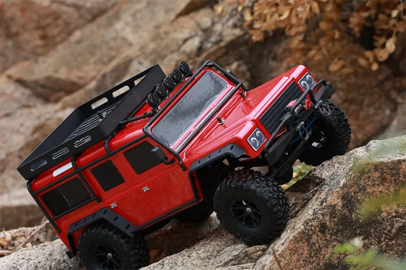 Crawler électrique tout-terrain à 10 échelles 4 roues motrices, 2.4G 5CH, 3-en-1 Trail RC RTR # RH1055