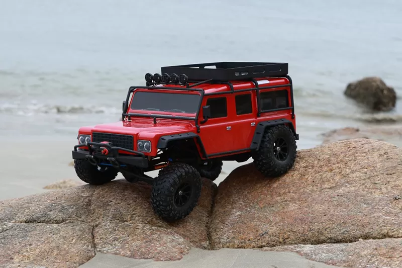 Crawler électrique tout-terrain à 10 échelles 4 roues motrices, 2.4G 5CH, 3-en-1 Trail RC RTR # RH1055
