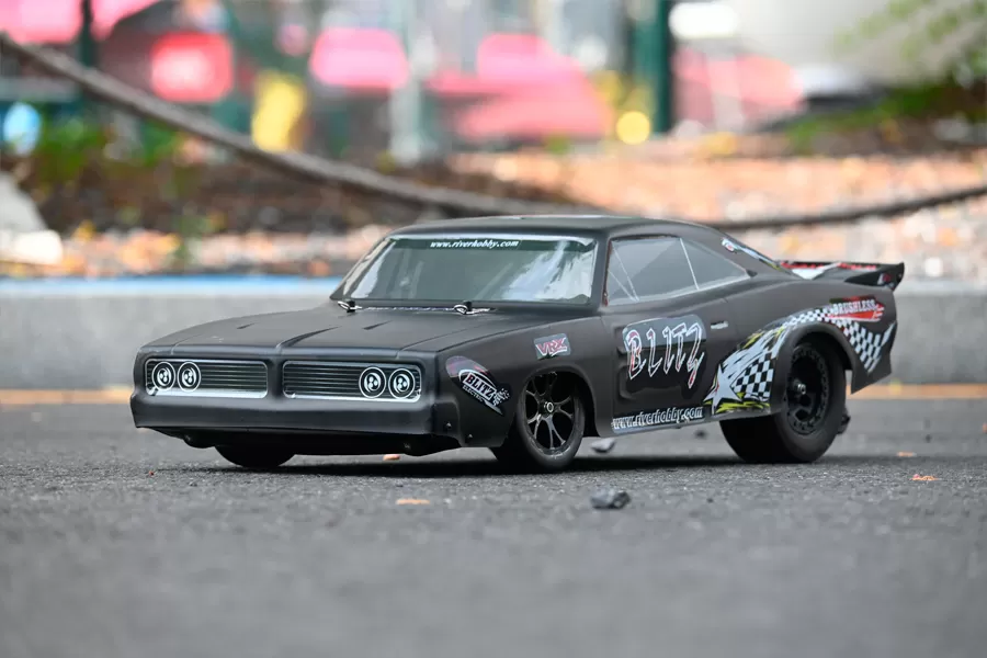 Voiture de traînée électrique rc à 10 échelles 2 roues, 2 roues motrices, sans balais, haute vitesse, RTR # RH2016