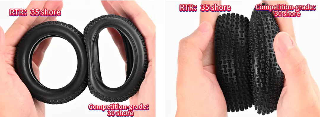 VRX Racing Upgrades 1/10 RC Racing Buggy Tires for Unbeatable Track Grip